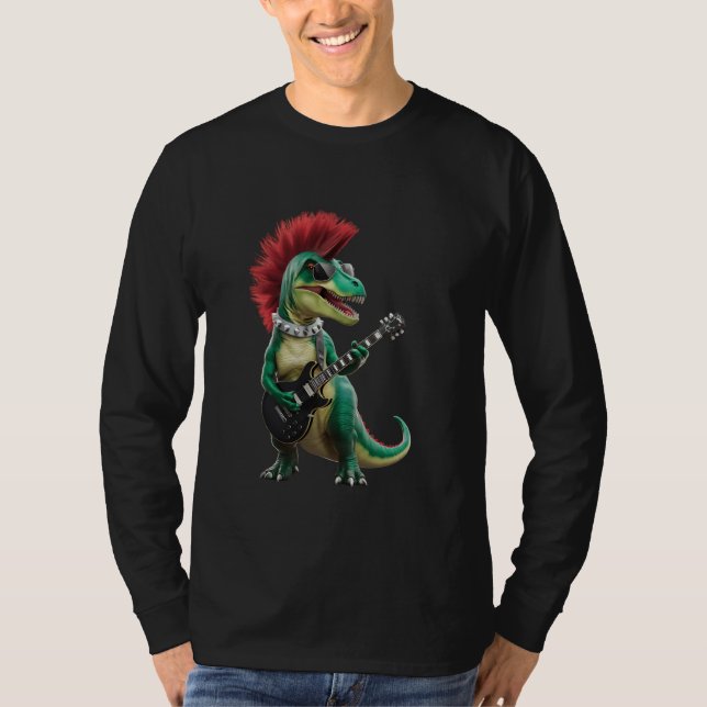 Punk Dinosaurier Rock and Roll Shirts für Kinder G (Vorderseite)