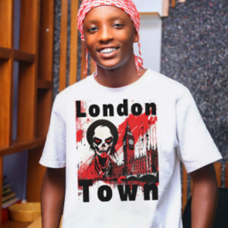 Punk Geschenk London England Zombie Rot Horror T-Shirt