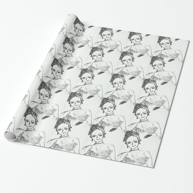 Punk Girl...Ich bin nur ein Mädchen amerikanischer Geschenkpapier (Ungerollt)