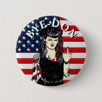 Punk Gothic Girl Drehe den Bird BYE-DON