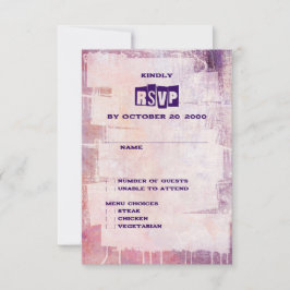 Punk Graffiti Rock und Roll Wedding RSVP Karte