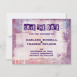 Punk Graffiti Rock und Roll Wedding Save The Date