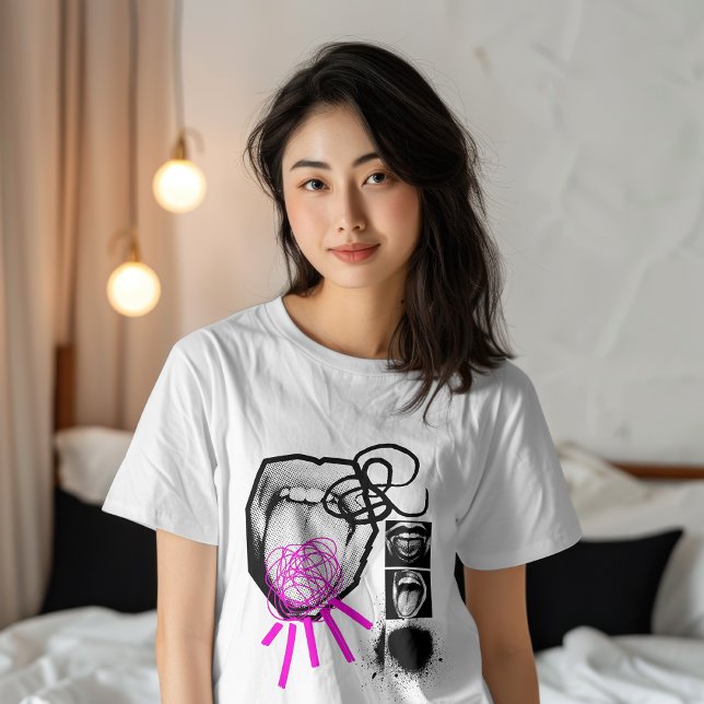 Punk Grunge Herz Collage T-Shirt (Von Creator hochgeladen)