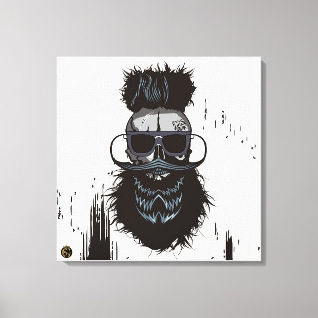 Punk Hipster G-Skulls Barb Löwenschädel Leinwanddruck (Vorderseite)
