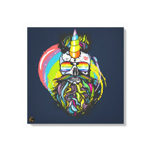 Punk Hipster G-Skulls Einhorn-Schädel