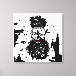 Punk-Hipster G-Skulls-Panda-Schädel Leinwanddruck