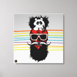 Punk Hipster G-Skulls Schädel da Panda Leinwanddruck