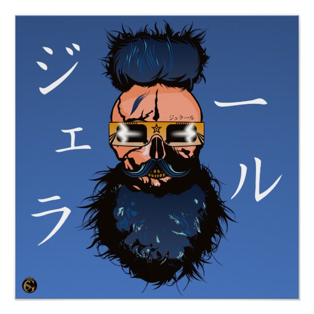 Punk Hipster G-Skulls Schädel Poster (Vorderseite)