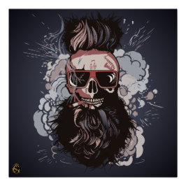 Punk-Hipster G-Skulls-Schädel Poster