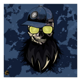 Punk-Hipster G-Skulls-Schädel-Storm Poster