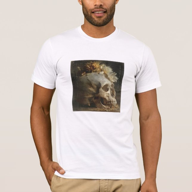  Punk in Vanitas – Gothic Skull Art T-Shirt (Vorderseite)