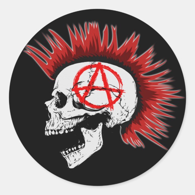 PUNK IST NICHT TOT RUNDER AUFKLEBER (Vorderseite)