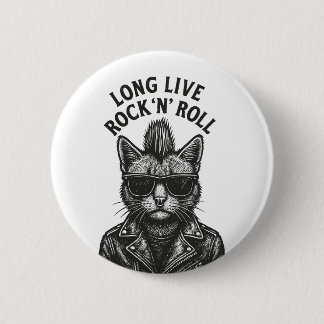 Punk Katze Button