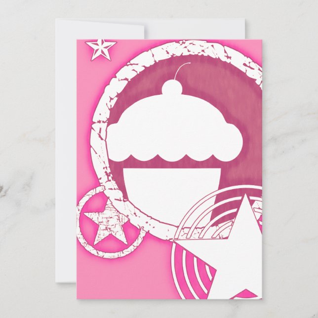 Punk-Kuchen Einladung (Vorderseite)