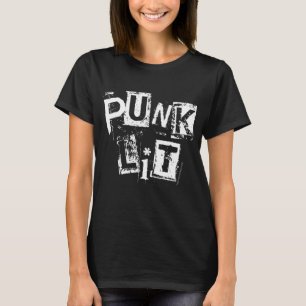 Punk Lit sur le T-shirt de base des femmes noires