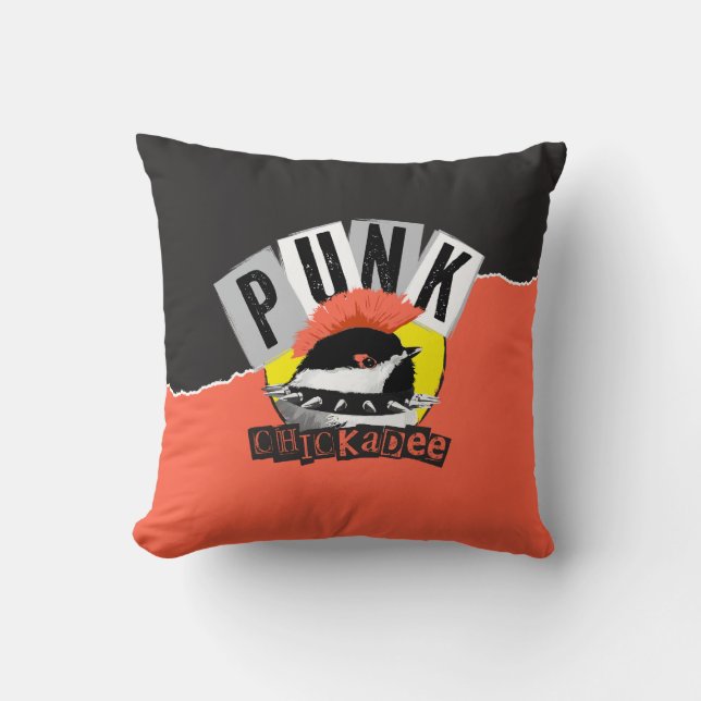 Punk Meise Kissen (Vorderseite)
