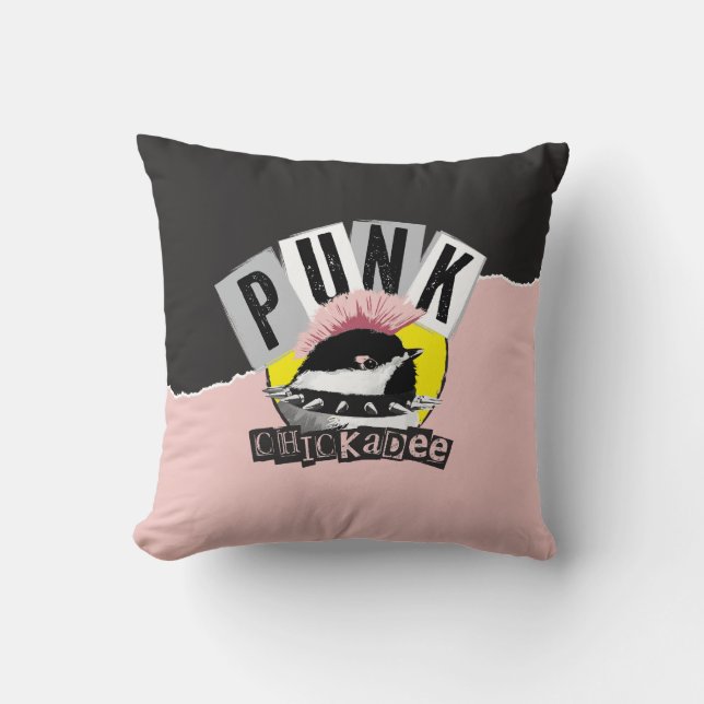 Punk Meise Kissen (Vorderseite)