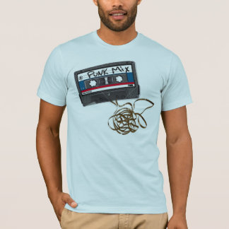 Punk-Mix-Kassette hellblaues, eng anliegendes Herr T-Shirt
