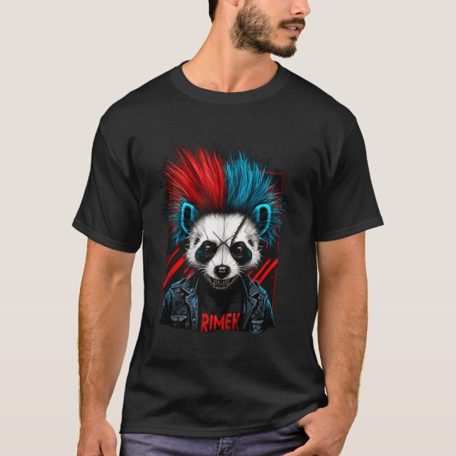 Punk Panda A Punked Up Blick Phantastisch Panda Bä T-Shirt (Vorderseite)