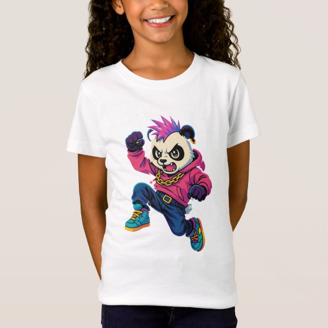 Punk Panda Power T-Shirt (Vorderseite)