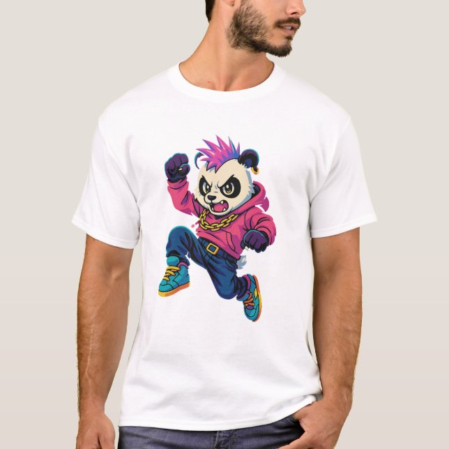Punk Panda Power T-Shirt (Vorderseite)