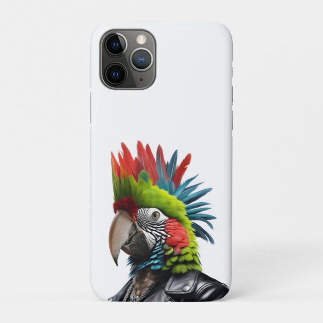 Punk Parrot Case-Mate iPhone Hülle (Rückseite)