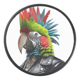Punk Parrot Eishockey Puck