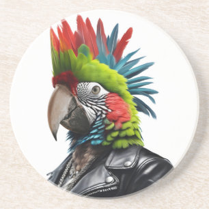 Punk Parrot Getränkeuntersetzer