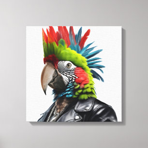 Punk Parrot Leinwanddruck
