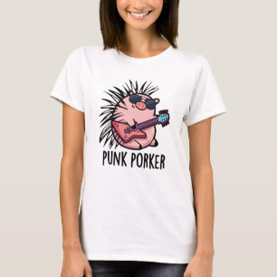 Punk Porker Funny Punk Rocker Pig Pub T-Shirt
