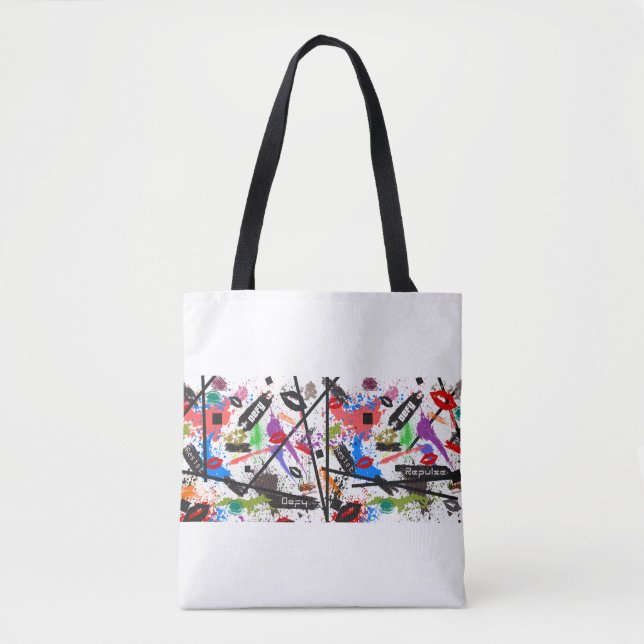 Punk Pultote Bag - Dreh Köpfe, sei ein Rebell Tasche (Vorderseite)
