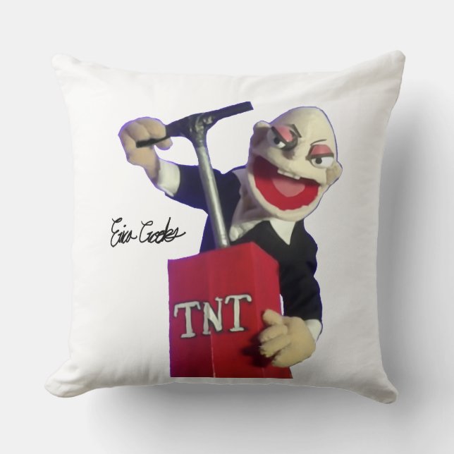 punk puppet with tnt plunger kissen (Vorderseite)