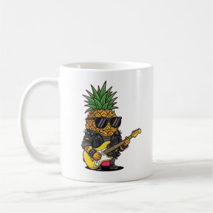 Punk Rock Ananas Cartoon – Funky Frucht  Kaffeetasse