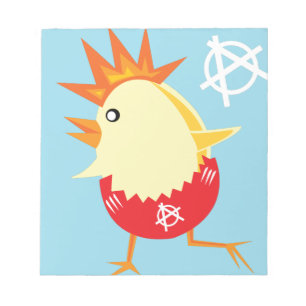 Punk Rock Anarchie Oster Huhn Notizblock