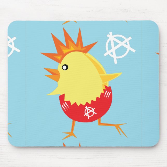 punk rock anarchy easter chick mousepad (Vorne)