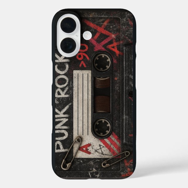 Punk Rock Apple iPhone 16 Hülle (Rückseite)