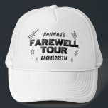 Punk Rock Bachelorette Weekend Bridend Trucker Hat Truckerkappe<br><div class="desc">Schalten Sie die Lautstärke für den ultimativen Absender ein! Diese edgy Punk Rockkollektion hat alles, was Sie für das "Farewell Tour" Wochenende der Braut brauchen: Einladungen im Stile eines Grundes, Wild Party Games, fette Beschilderung und Extras, die Rock ‘n’ Roll schreien. Ideal für Lederjacken, Fischernetze und einen letzten Mosh vor...</div>