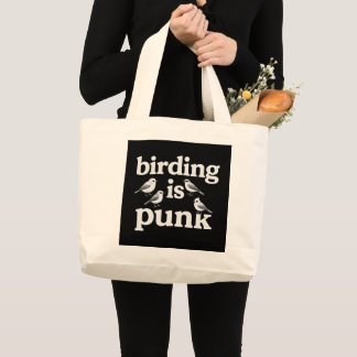 Punk Rock Birding - Nature Rebel Design Jumbo Stoffbeutel
