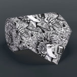 Punk Rock Black & White Necktie Krawatte<br><div class="desc">Make a bold statement with this punk rock-inspired black and white necktie, blending modern edge with retro vintage flair. Featuring a striking monochrome design, this tie adds a rebellious, stylish touch to any outfit—perfect for rock concerts, edgy fashion looks, or vintage-inspired ensembles. Crafted from high-quality fabric, it’s comfortable, durable, and...</div>