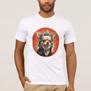 Punk Rock Chihuahua-Hund Mohawk Motorradjacke T-Shirt