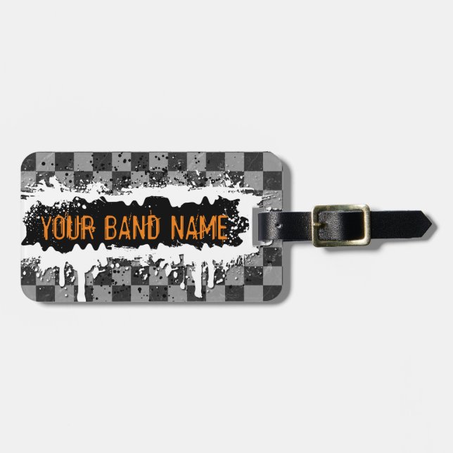 Punk Rock Custom Band Merch Music DJ Musiker Swag Gepäckanhänger (Vorderseite horizontal)