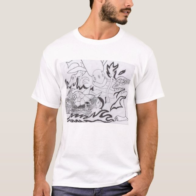 Punk Rock Doodle #11 Dragons T-Shirt (Vorderseite)