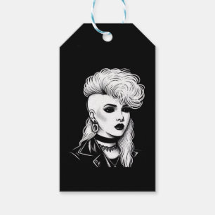 Punk Rock Girl mit seitlichem Shave Haarschnitt Re Geschenkanhänger