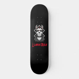 Punk Rock Llamas Rule Skateboard