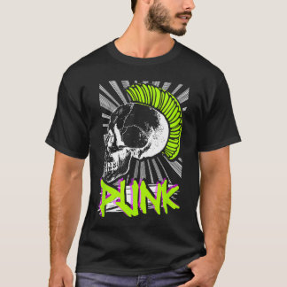 Punk Rock Musik Skelett Mohawk Rocker Punker T-Shirt