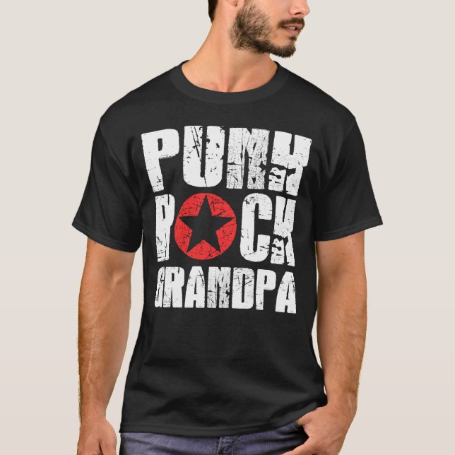 Punk Rock Opa Junge T-Shirt (Vorderseite)