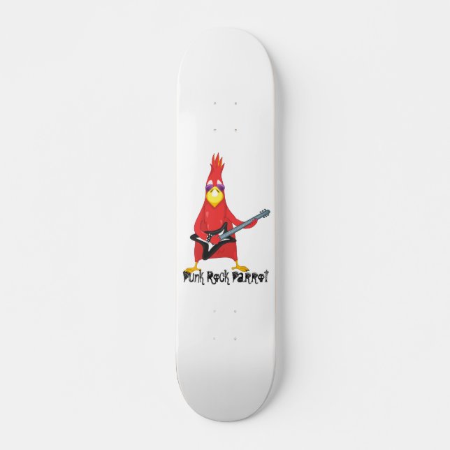 PUNK ROCK PARROT SKATEBOARD DECK (Vorne)