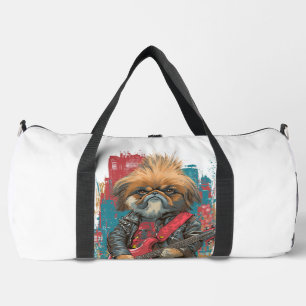 Punk Rock Pekinese ï¿½ Rebel Hund Duffle Bag