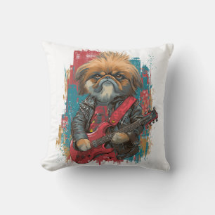 Punk Rock Pekingese - Rebellenhund Kissen