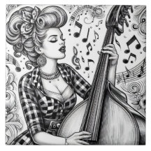 Punk Rock Rockabilly Retro Glam Schwarz & Weiß